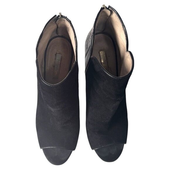 LOUISE ET CIE Hestia Snakeskin Peep Toe Booties size 10M Leather 4" heel - Picture 3 of 6